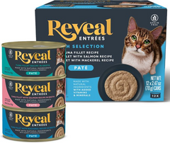 Reveal Entree Fish Pate Selection Grain-Free Canned Wet Cat Food Reveal Entree Fish Pate Selection Grain-Free Canned Wet Cat Food