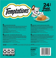 Temptations Chicken, Seafood & Backyard Cookout Variety Pack Pate in Gravy Adult Wet Cat Food Temptations Chicken, Seafood & Backyard Cookout Variety Pack Pate in Gravy Adult Wet Cat Food