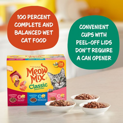 Meow Mix Classic Favorites Tenders in Sauce Variety Pack Wet Cat Food