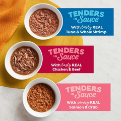 Meow Mix Classic Favorites Tenders in Sauce Variety Pack Wet Cat Food