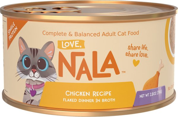 Love, Nala Single Protein Flaked Chicken Recipe in Broth Adult Wet Cat Food