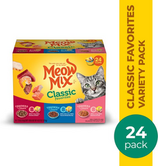 Meow Mix Classic Favorites Tenders in Sauce Variety Pack Wet Cat Food
