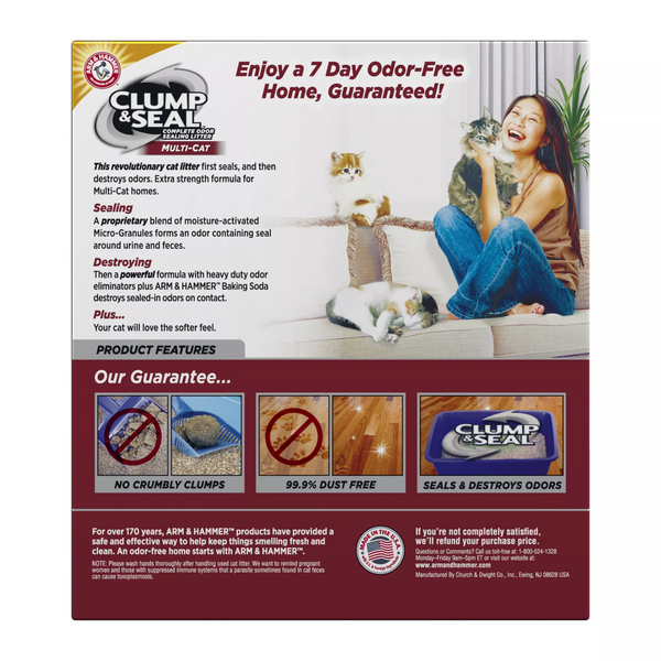 Arm & Hammer Clump & Seal Multi-Cat Litter