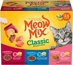 Meow Mix Classic Favorites Tenders in Sauce Variety Pack Wet Cat Food