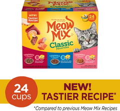 Meow Mix Classic Favorites Tenders in Sauce Variety Pack Wet Cat Food