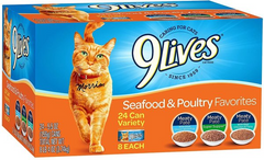 9 Lives Seafood & Poultry Favorites Variety Pack Canned Cat Food,