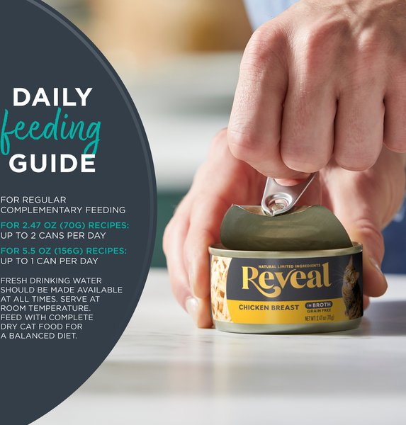 Reveal Natural Grain-Free Variety Fish & Chicken in Broth Flavored Wet Cat Food